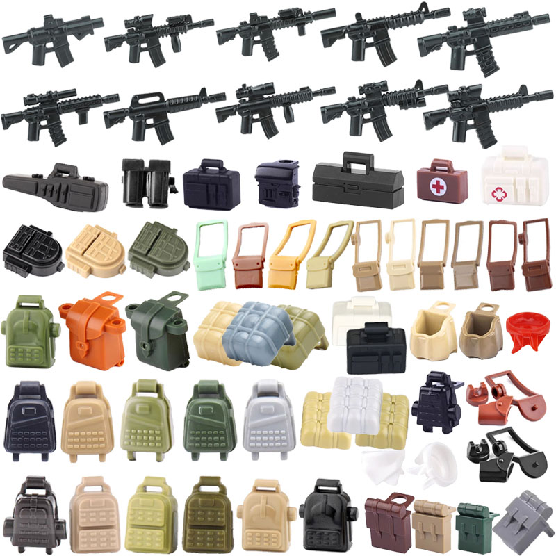 Urban Backpack Tactical - Military Figure Weapons Accessories Building Block