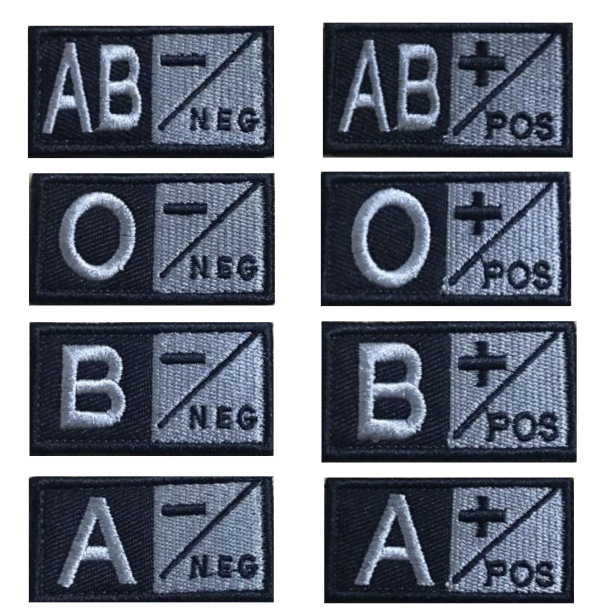 Urban Backpack Tactical - 3d Blood Type Embroidered Cloth Patch