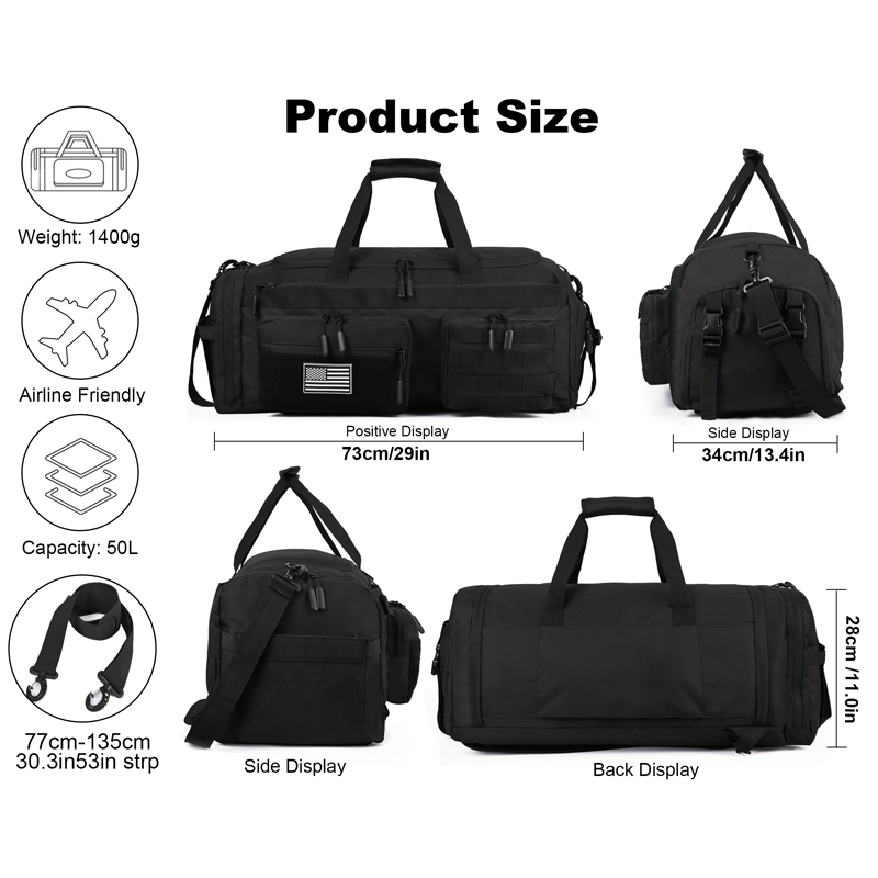 LHI 50L 3 in 1 Travel Duffle B - đánh giá và giá Urban Backpack Tactical